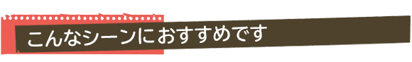 こんなシーンにおすすめです